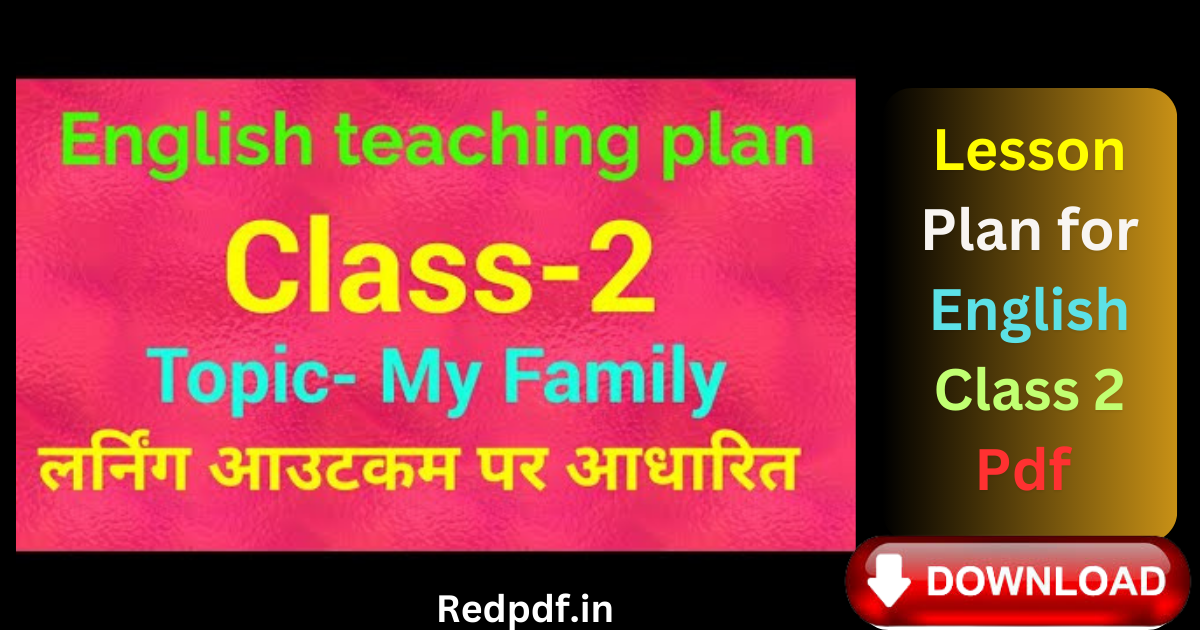 Lesson Plan for English Class 2 Pdf