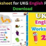 Worksheet for UKG English PDF