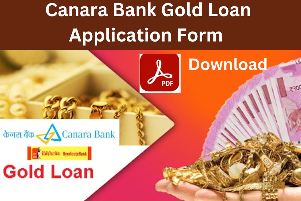 Canara Bank Gold Loan Application Form pdf