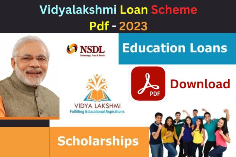 Vidyalakshmi Loan Scheme Pdf